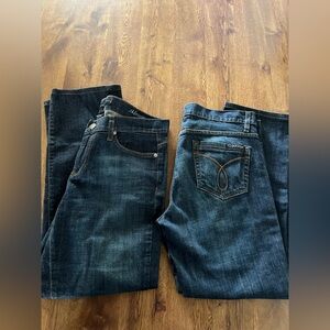 Calvin Klein Skinny Jeans Womens size 10 medium wash X 2